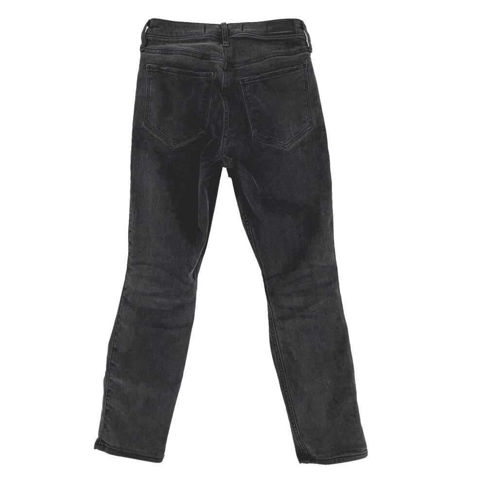 Hollister Jeans Women Size 3S Black Ripped Distressed Low Rise Skinny Denim Gray - Picture 2 of 9